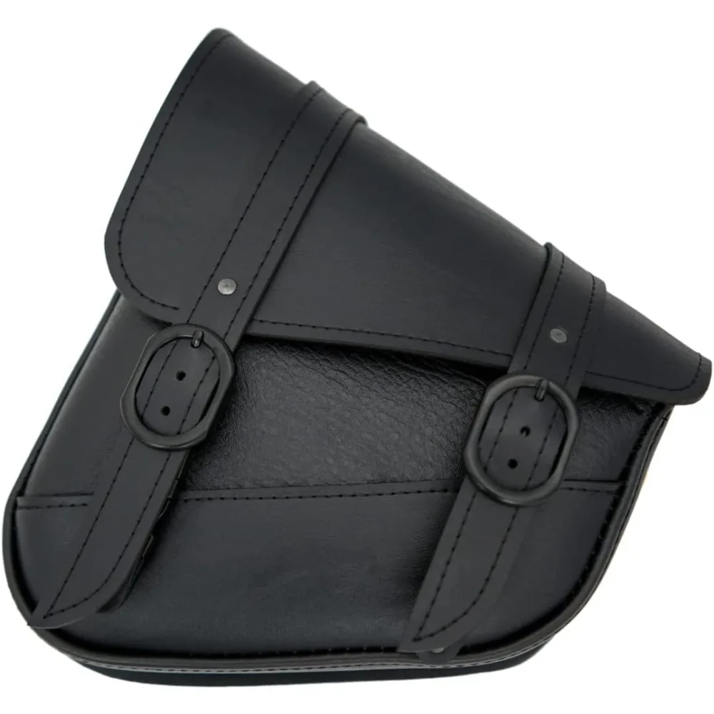 dowco willie & max black jack swingarm bag - black buckle - triangulated swingarms,10.5