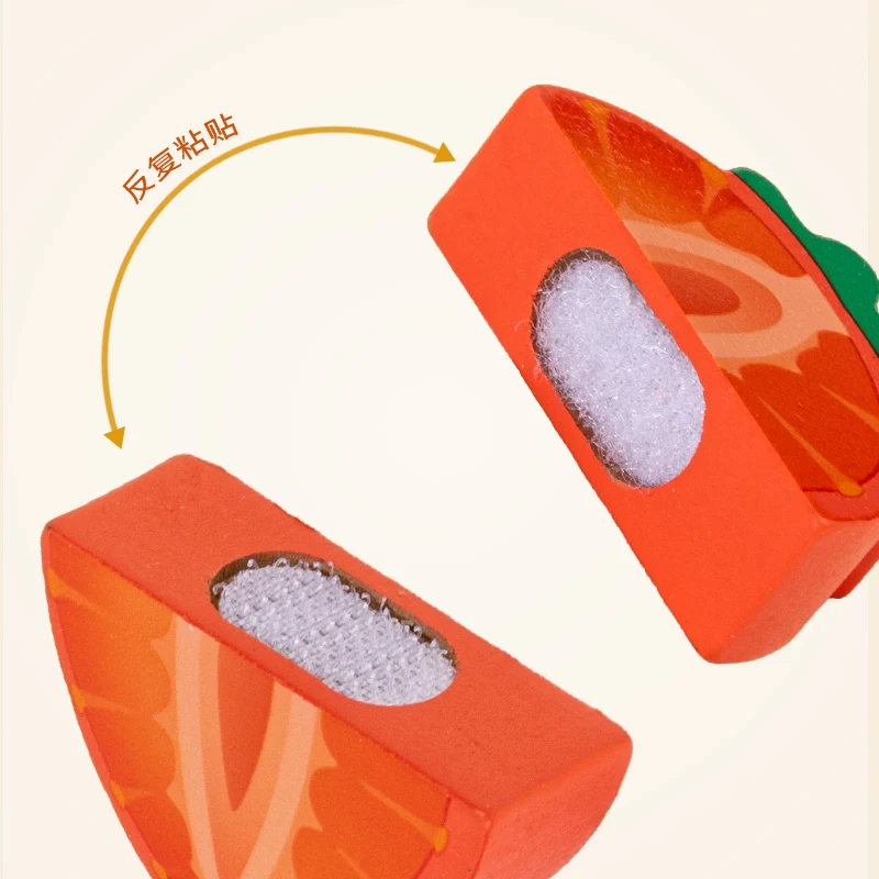 Wooden Kitchen Pretend Toy Simulation Cutting Fruit Food Game Velcro Play Kitchen Accessories Montessori Educational Toy For Kid