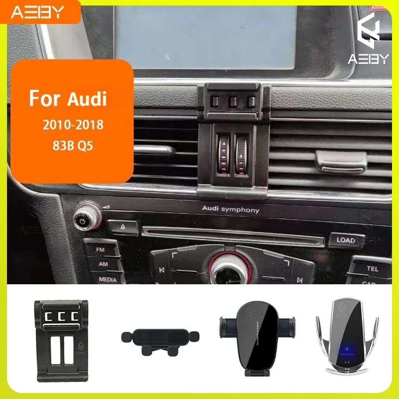 Für Audi Q5 83B 2010-2018 Handyhalterung Auto-Mobiltelefon-Halterung Spezielle Fixierte Halterung Basis Kabellose Ladestation Innenraum