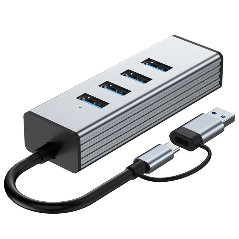 

USB3.0 Multiport Hub 4 порта адаптер быстрая передача данных 10 Гбит / с для ноутбука ПК