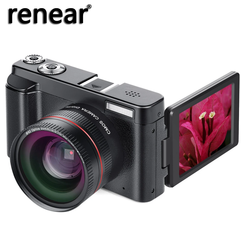 Digital Camera Video 4K Hdmi with Wide Angle Lens Dslr Cameras with Flip Screen Lcd Profesional Photo vintage camera Photography