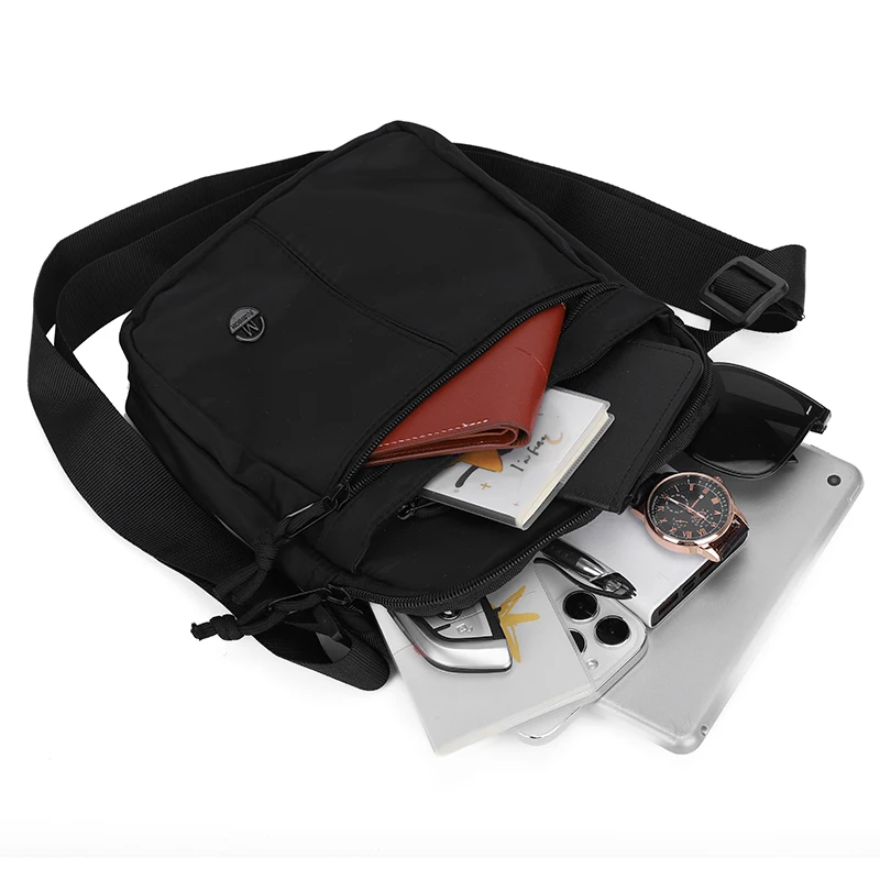 2025 جديد الرجال حقيبة كروسبودي موضة الخصر حزمة حقيبة كتف أكسفورد دائم حقيبة هاتف صغيرة للرجال السفر في الهواء الطلق الرياضة الأسود