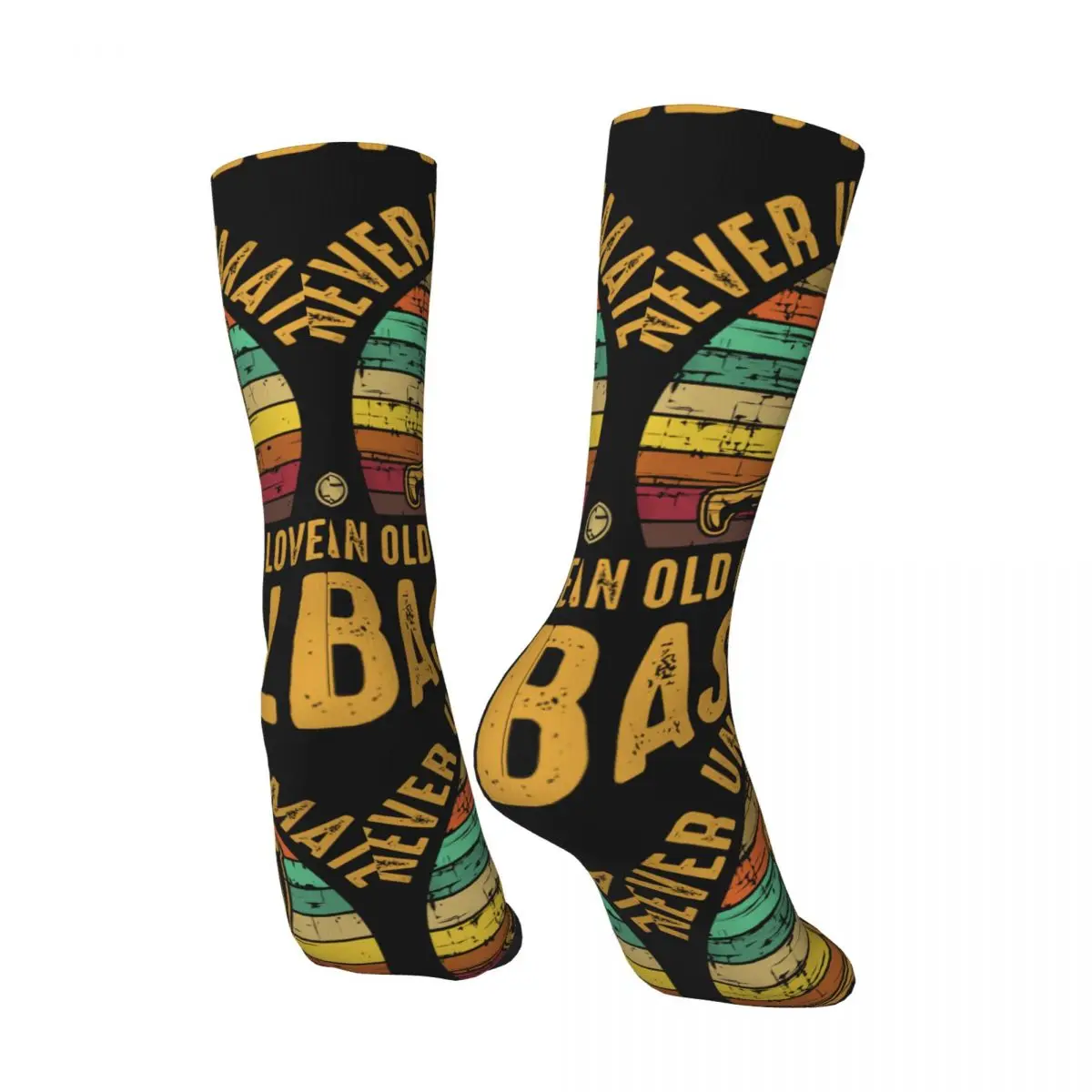 Vintage Funny Sarcastic Old Man Who Loves Baseball Fan Crazy Men's compression Socks Unisex Baseball Sports Street Crew Sock