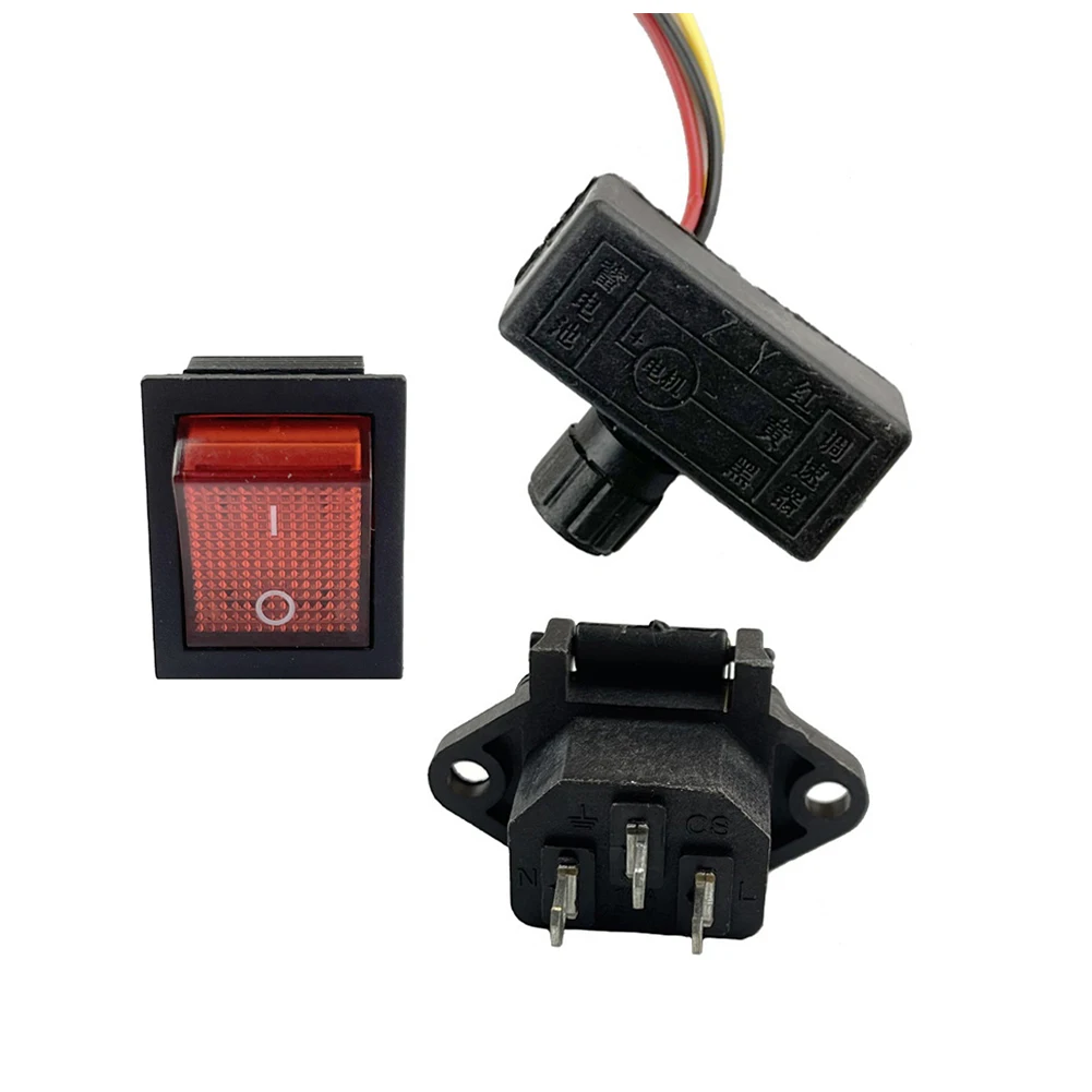 3pc Electric Sprayer Charging Accessories Set 12V Speed Adjustment Power Switch Electric Spray Governor Switch Parts
