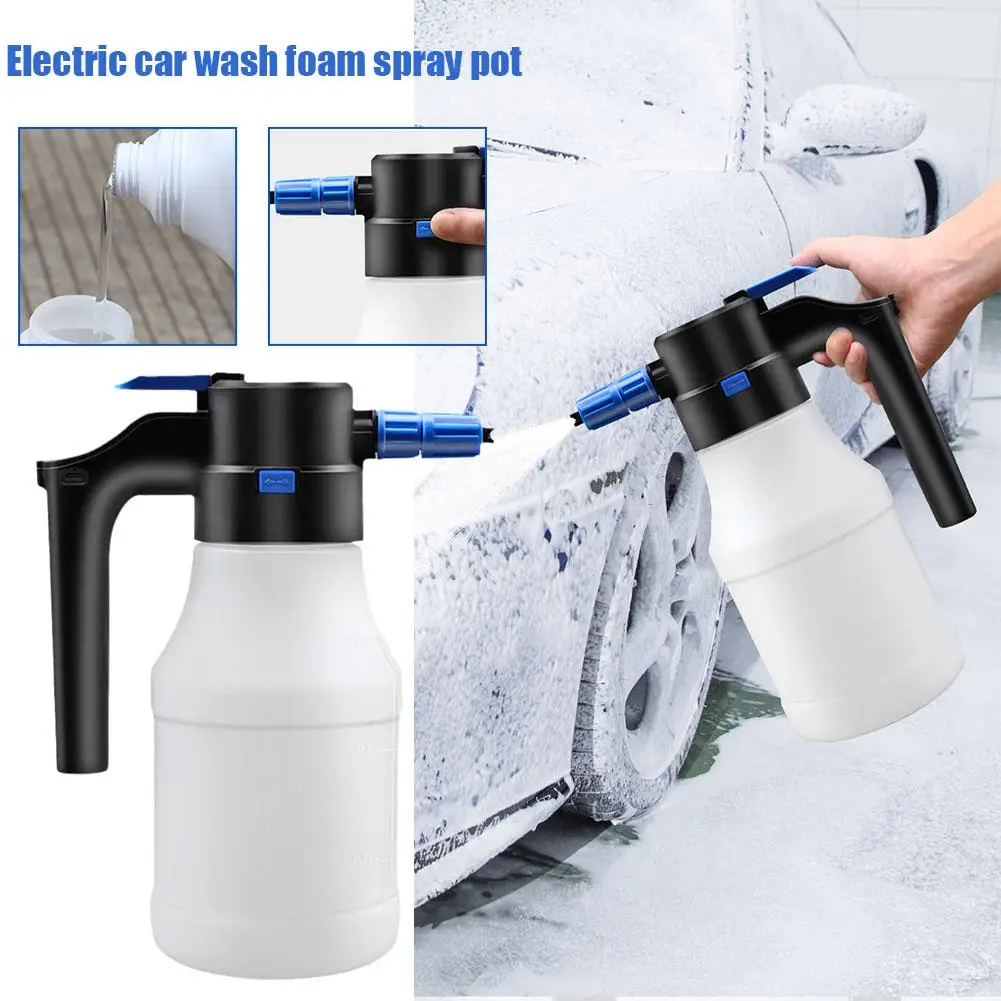 

1.5l Electric Foam Sprayer Foam Generator For Car Wash 2600mah Lithium Battery Foam Lance Endurance Car Wash Sprayer C5j4