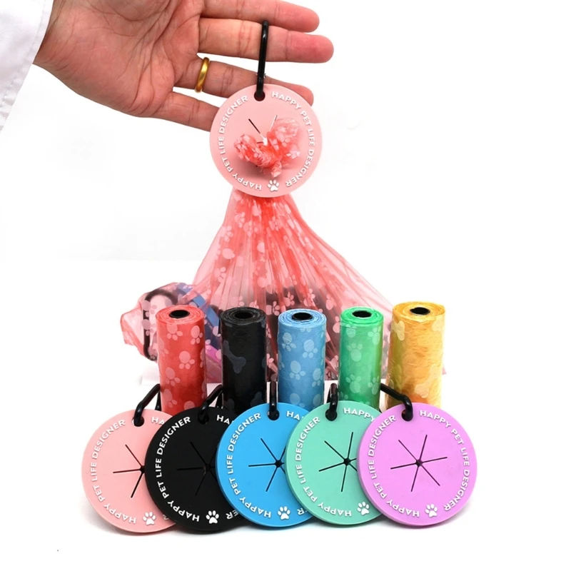 Dispenser Dog Supplies Waste Bags Holder Outdoor Dog Bag Holder for Leash Pet Supplies for Dog Walking Accesssories Poop Y5GB