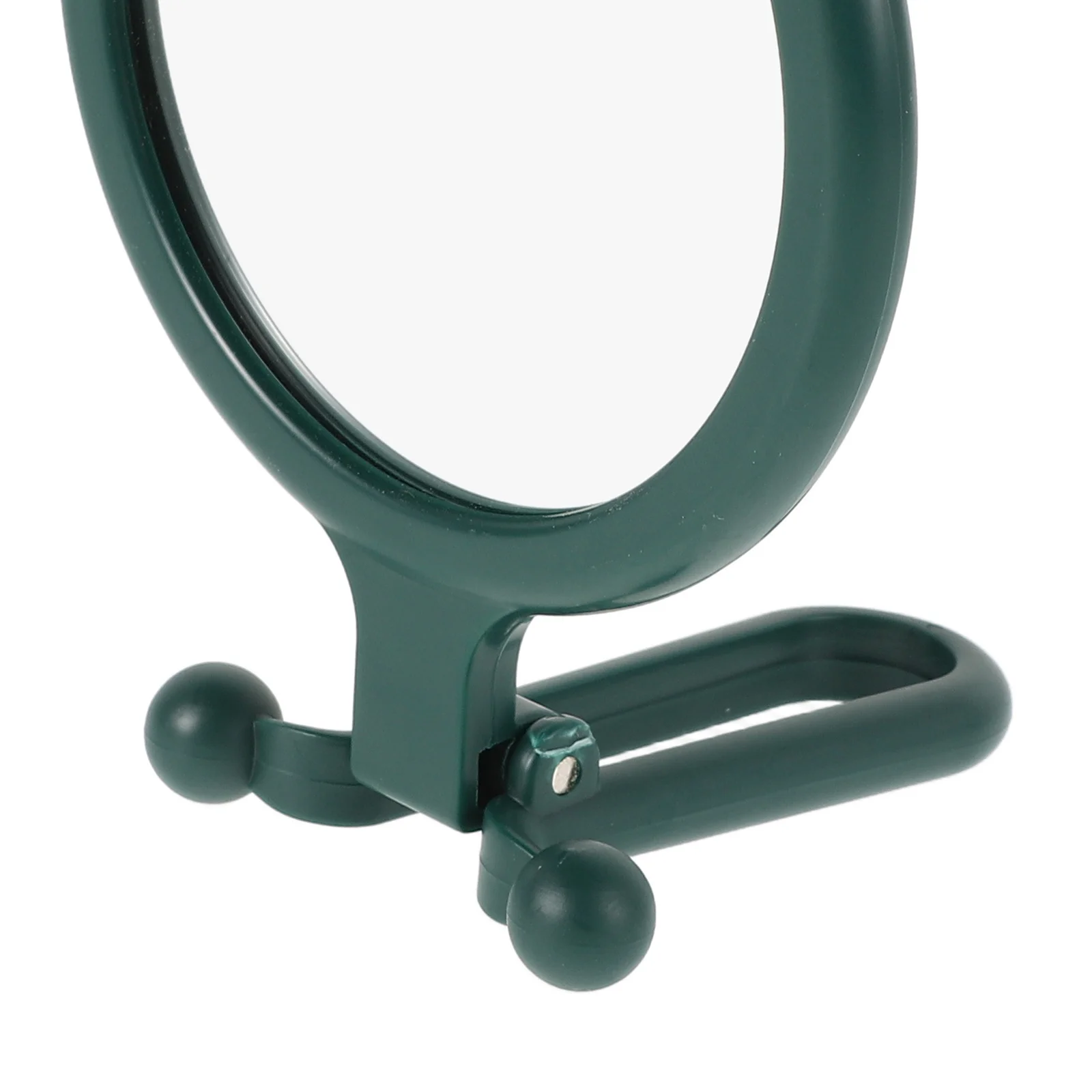 Elegante specchio per il trucco con ingrandimento 5x stile principessa, portatile, pieghevole su entrambi i lati, piccolo, verde, compatto, da viaggio