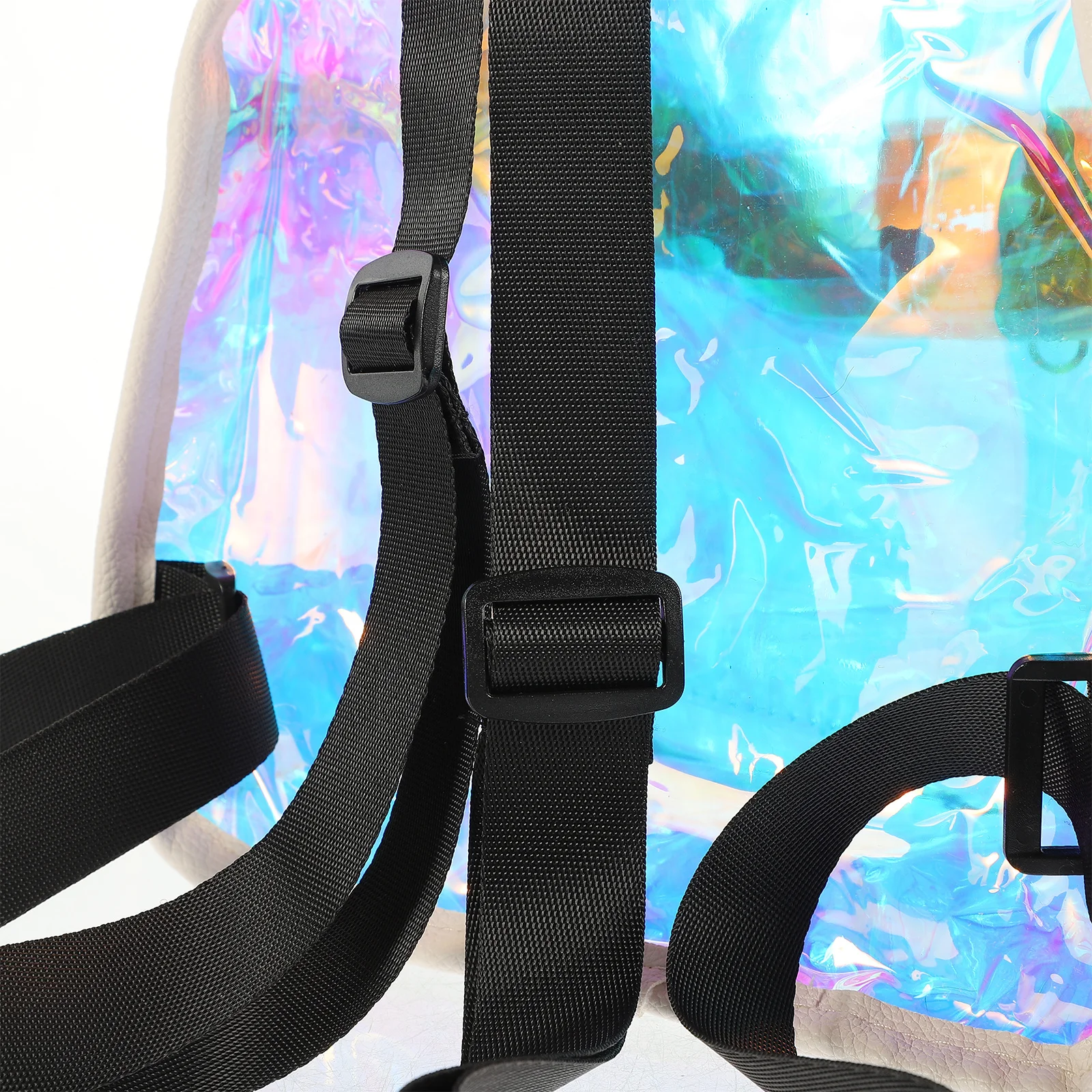 Rays Backpack Transparent School Bag Spacious Casual Travel Daypack Stylish Student White Clear Backpack Transparent School Bag