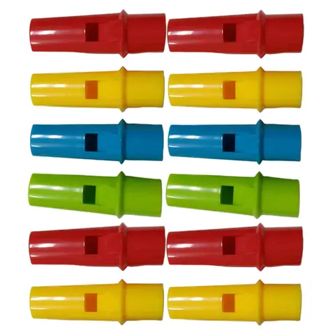 12 Pcs 플루트 휘파람 DIY 플루트 장난감 원통형 실린더 팬 음악 악기
