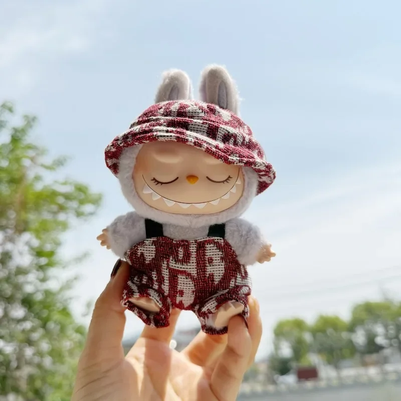 Tylko ubranka dla niemowląt] ubranka dla niemowląt Labubu z pierwszego, drugiego i trzeciego pokolenia, stringi z literami, kapelusz, komplet, modne ubrania Labubu, komplet spódniczki