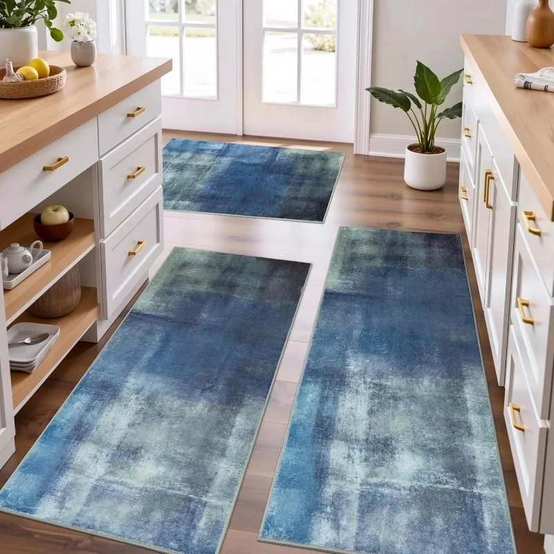Abstract Art Kitchen Mat Cushioned Anti-Fatigue Kitchen Rugs Non Slip Mats and Rugs Kitchen Carpet for Home & Office Floor Mat