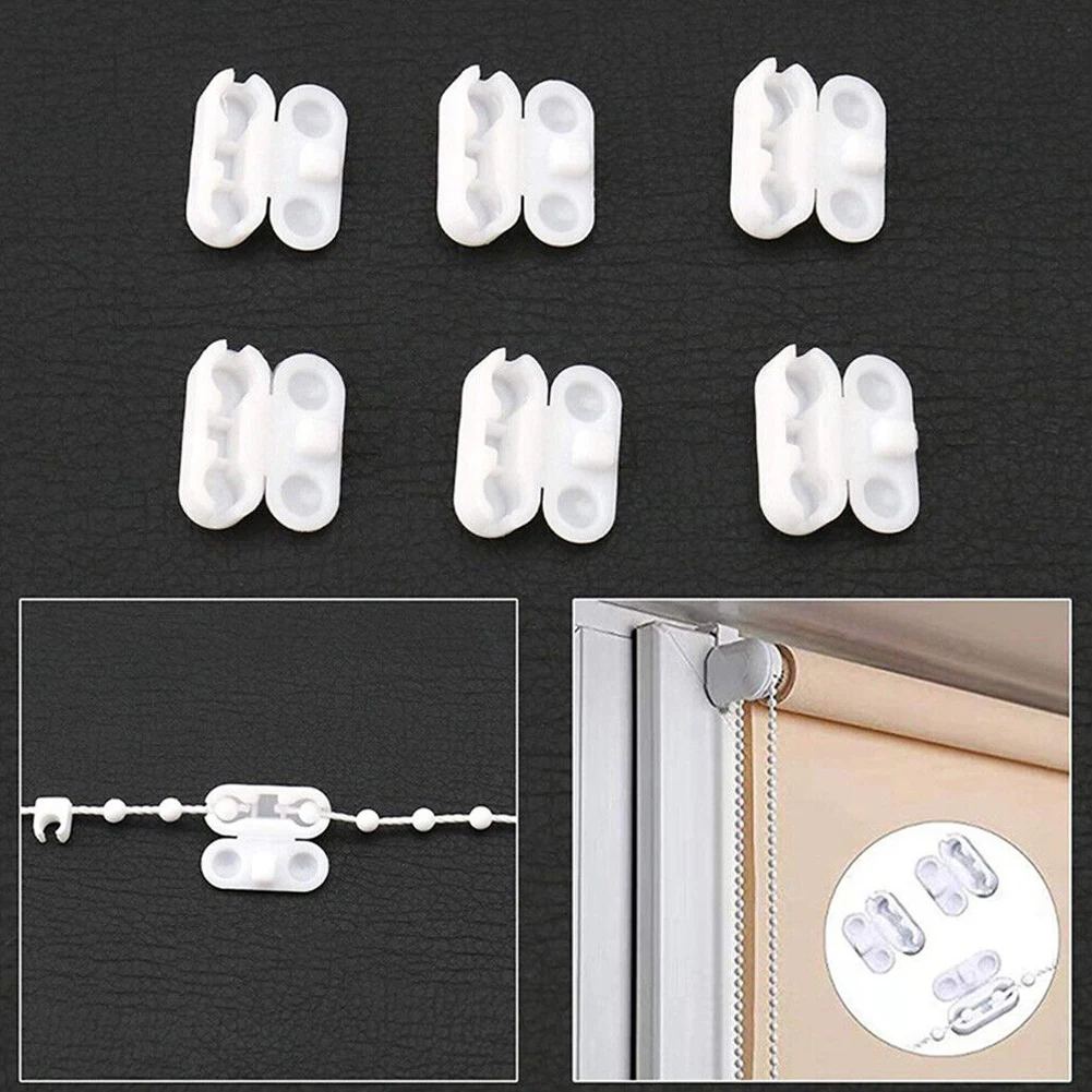 10 Pcs Chain Connectors Clips Plastic Roller Blind Connector Shutters Pull Cord Connector Cord Joiner Spare Curtain Home Decor