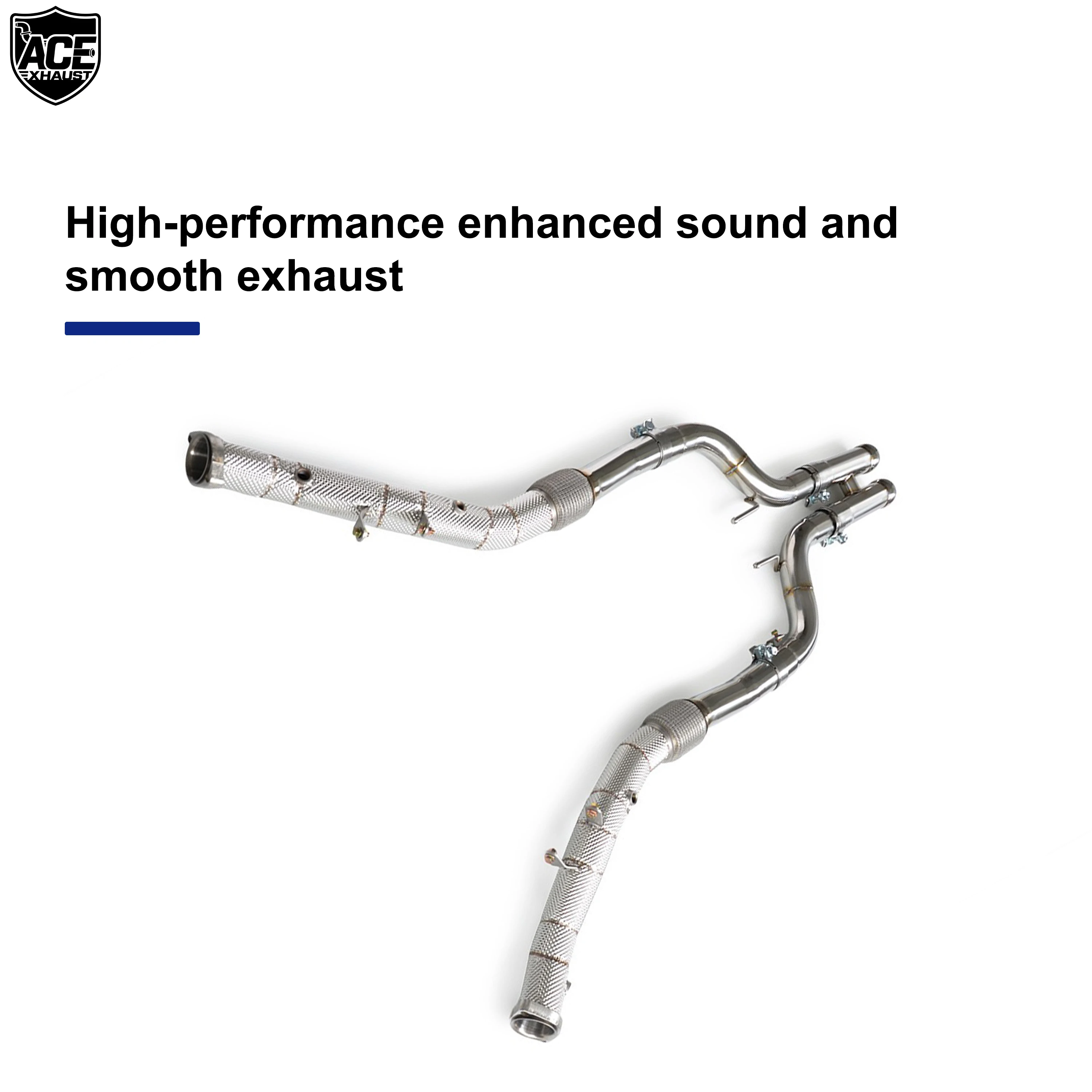 ACE Hochleistungs-Downpipe für Mercedes BENZ AMG S63 W222 5.5T mit Katalysator-Header Auspuffrohr aus SUS304 – Detail 5