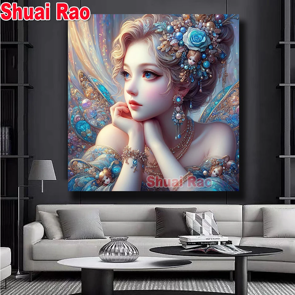 Jewelry Angels Diamond painting 5d DIY handmade embroidery kit full square/round drill Cross stitch Beautiful Girls home decor