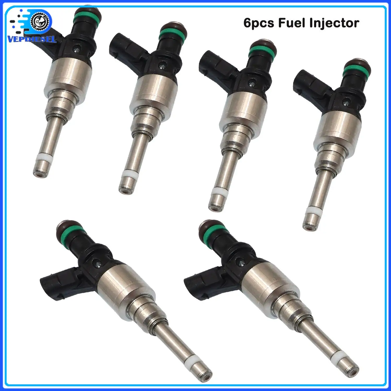 6pcs New Fuel Injectors 06E906036AC 06E906036P For 2009-2016 Audi A4 A5 A6 A8 Q5 Q7 VW Touareg 3.0T V6 06E906036AL 06E906036AJ