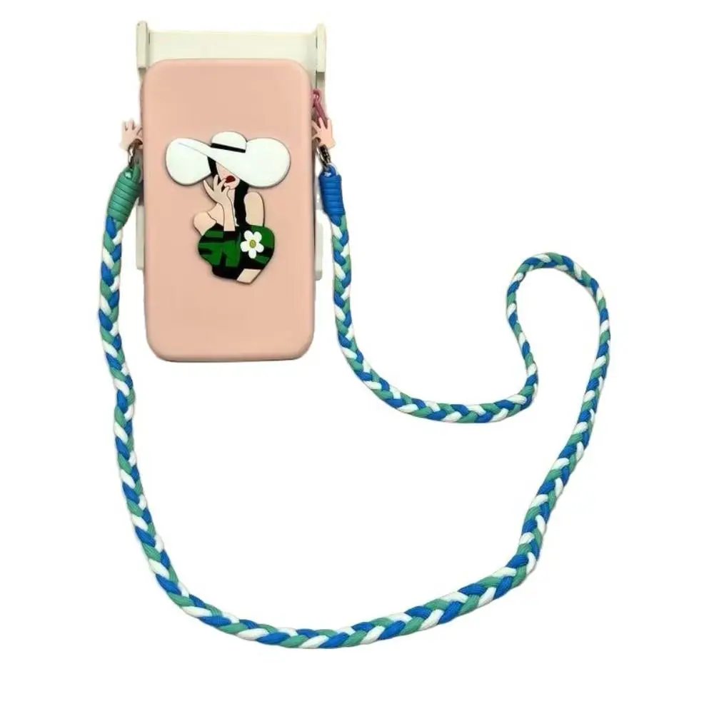 

Portable Waterproof Silicone Crossbody Bag Large Capacity Zpper Mobile Phone Bag Anti-lost Lightweight Makeup Storage Bag Women