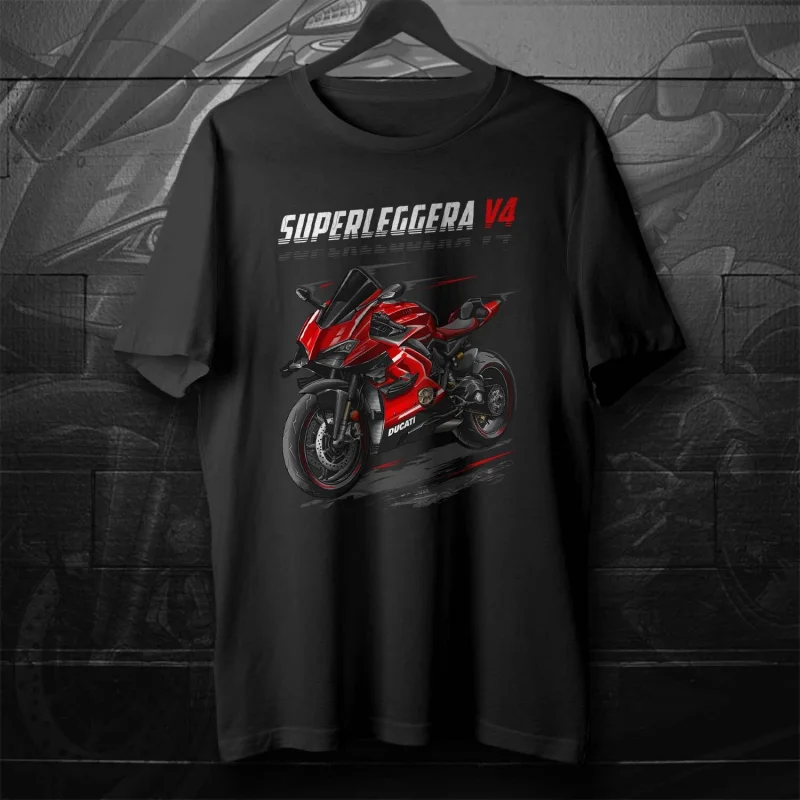 

Ducat| Superleggera V4 Motorcycle T-Shirt for Sportbike Riders 00000446#A1 men women summer tee cotton tshirts