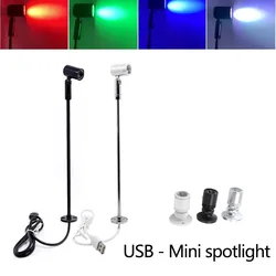 QITU Mini LED spotlight 1W/3W jewelry display cabinet DC5V store cabinet indoor toy art decoration desktop USB interface focus