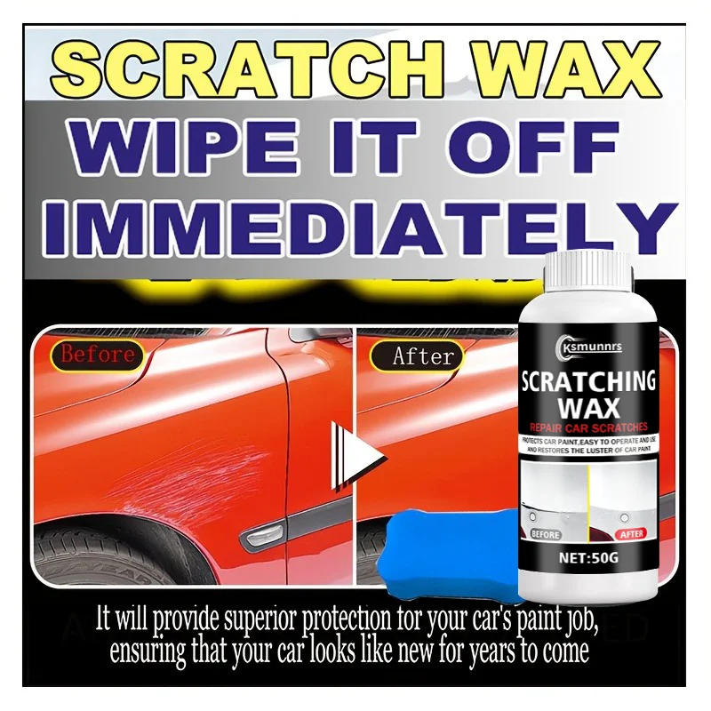 Scratch Remover Wax & Polish Kit - Motorcycle Metal Surface Repair, Restores Shine with Ceramic Coating Technology, 5-Minute Dee