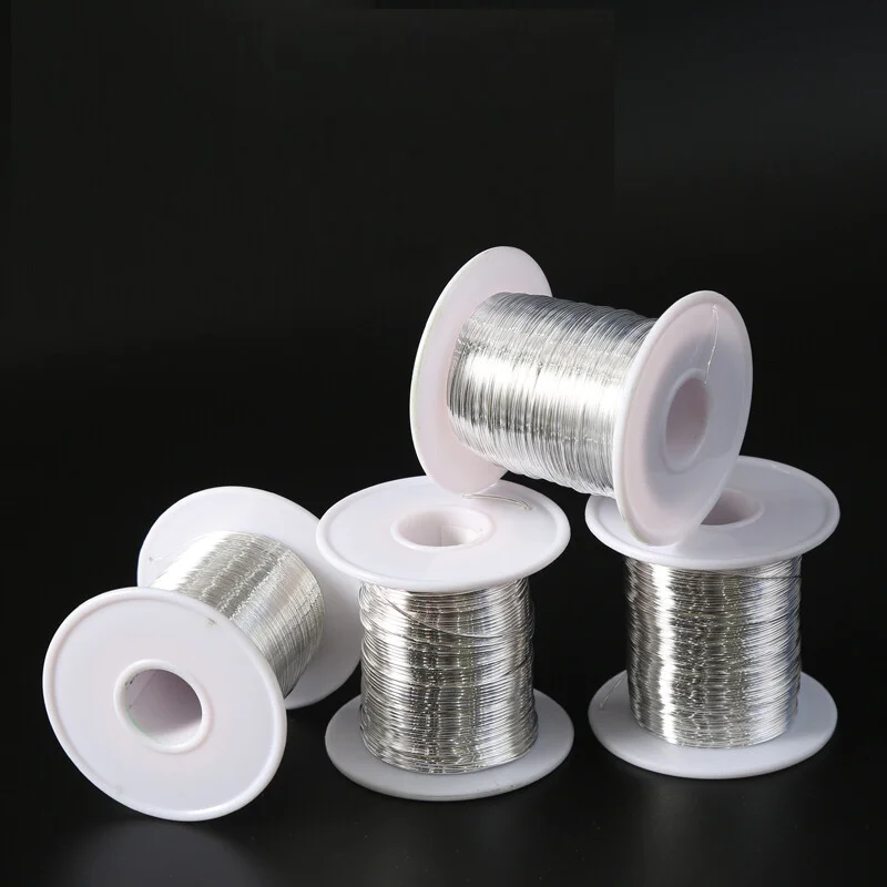 6N Solid Pure Silver Hifi Audio DIY Headphone Earphone Cable Signal Line Bare Wire Without Teflon