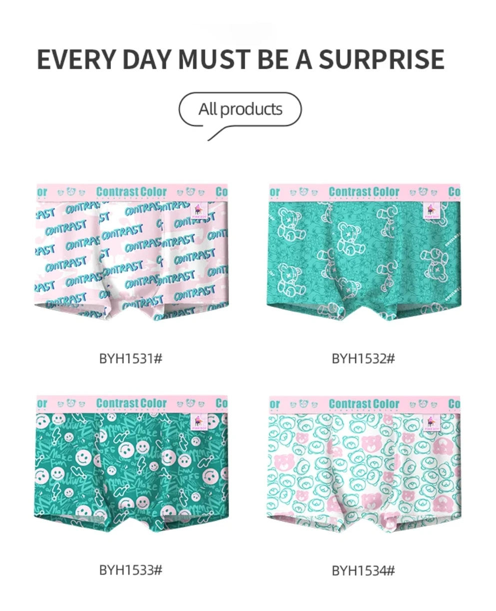 Men's underwear boxer shorts men's underwear fierce men's cartoon print sexy cute breathable