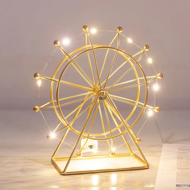 Nordic Iron Ferris Wheel Ornaments Creative Living Room Office Desktop Indoor TV Wine Cabinet Decoration Small Furnishings