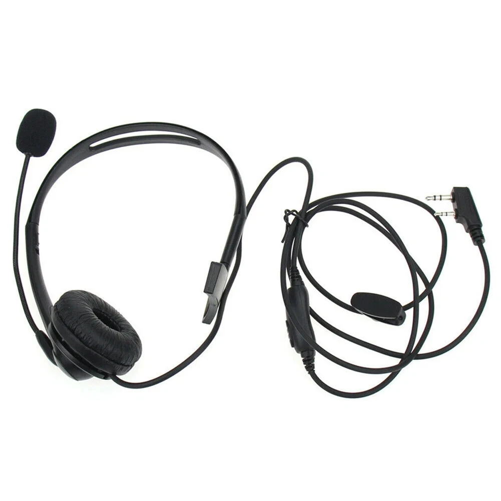 For Kenwood For Baofeng Two Way Radio Headset 2 Pin K Type PTT Microphone Earphone For UV82 TH220 TK2100 Outdoor Security Gear