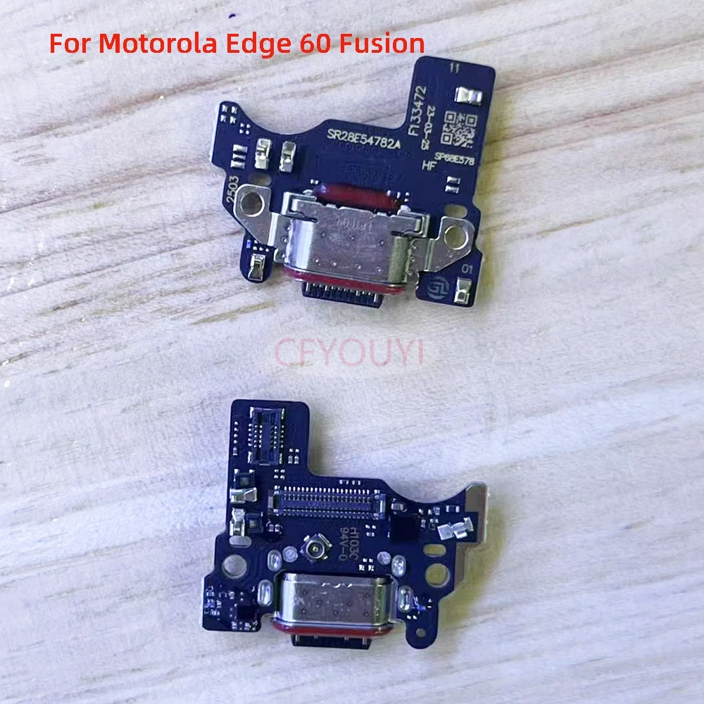 Puerto de cargador USB conector flexible para Motorola MOTO Edge 60 Fusion XT2503-2 pieza de repuesto de placa de puerto de carga
