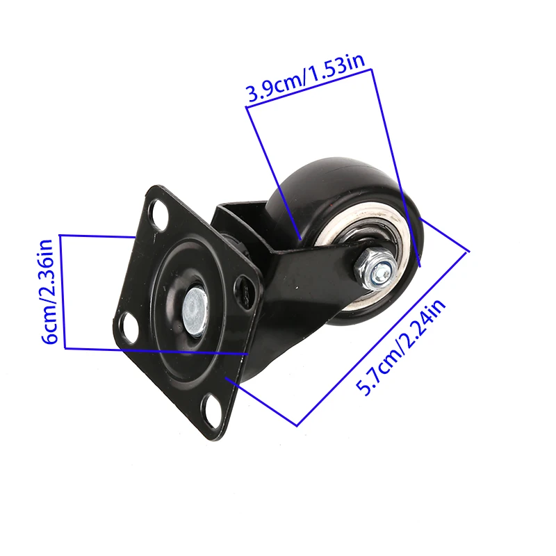 1.5-Inch Gold Diamond Universal Wheel with Small Brake Pulley Silent  Casters Designed for Light Equipment Instruments