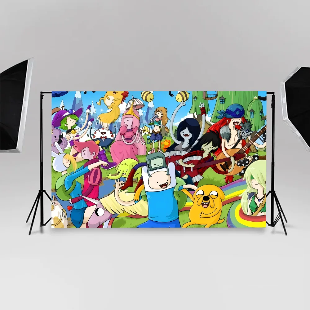 A-Adventure Time Backdrop Product Photography Props Background Photographic Studio Party Decoration Wallpapers - Image 6
