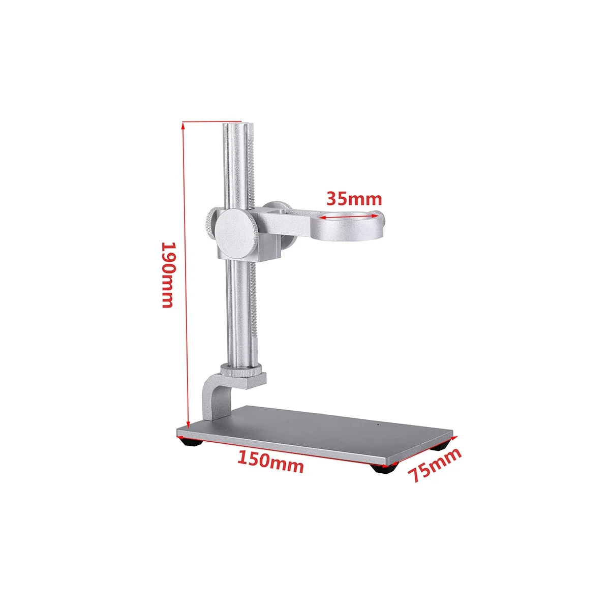 White Microscope Bracket Aluminum Alloy Lifting Bracket 35MM Bracket, Used for Microscope Maintenance and Welding