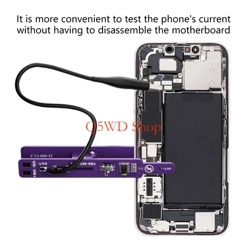Q5WD Standard Phone Testing Clip With 2 Modes For Detecting Power Issue On Phone Devices Smartphones No Battery Required