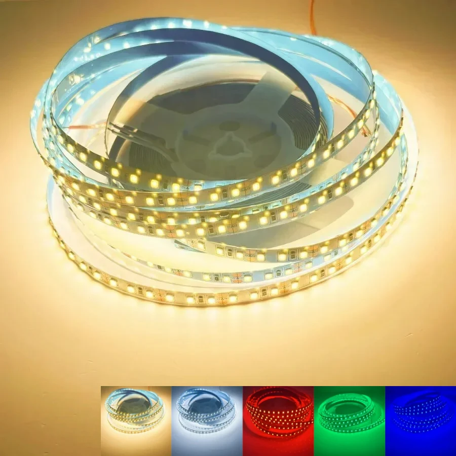 12V SMD 2835 LED Strip 5M 600LEDs Strip Light Flexible and Cuttable LED Lamp Strip 120LED/M for Home Decor Light Non-waterproof