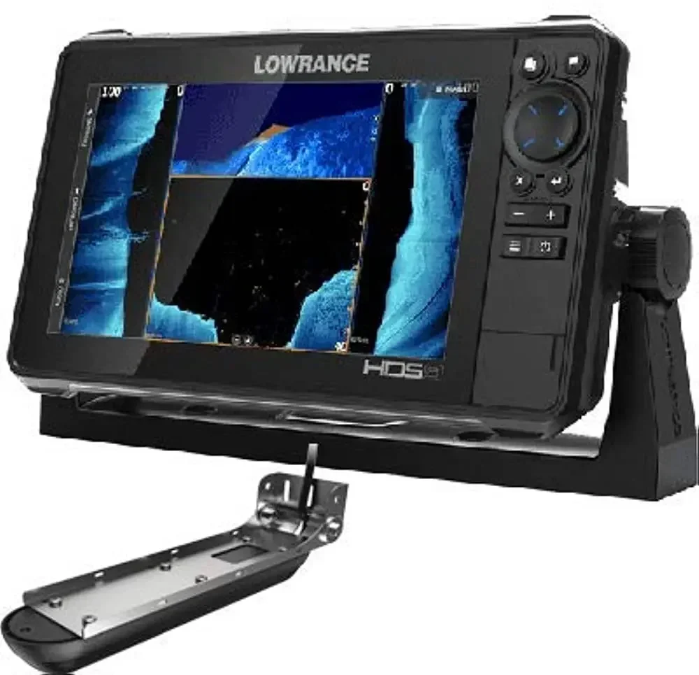 액티브 이미징이 있는 Lowrance HDS-9 라이브, 트랜섬 마운트 트랜스듀서 및 C-MAP 프로 차트, 3 in 1, 신제품 할인