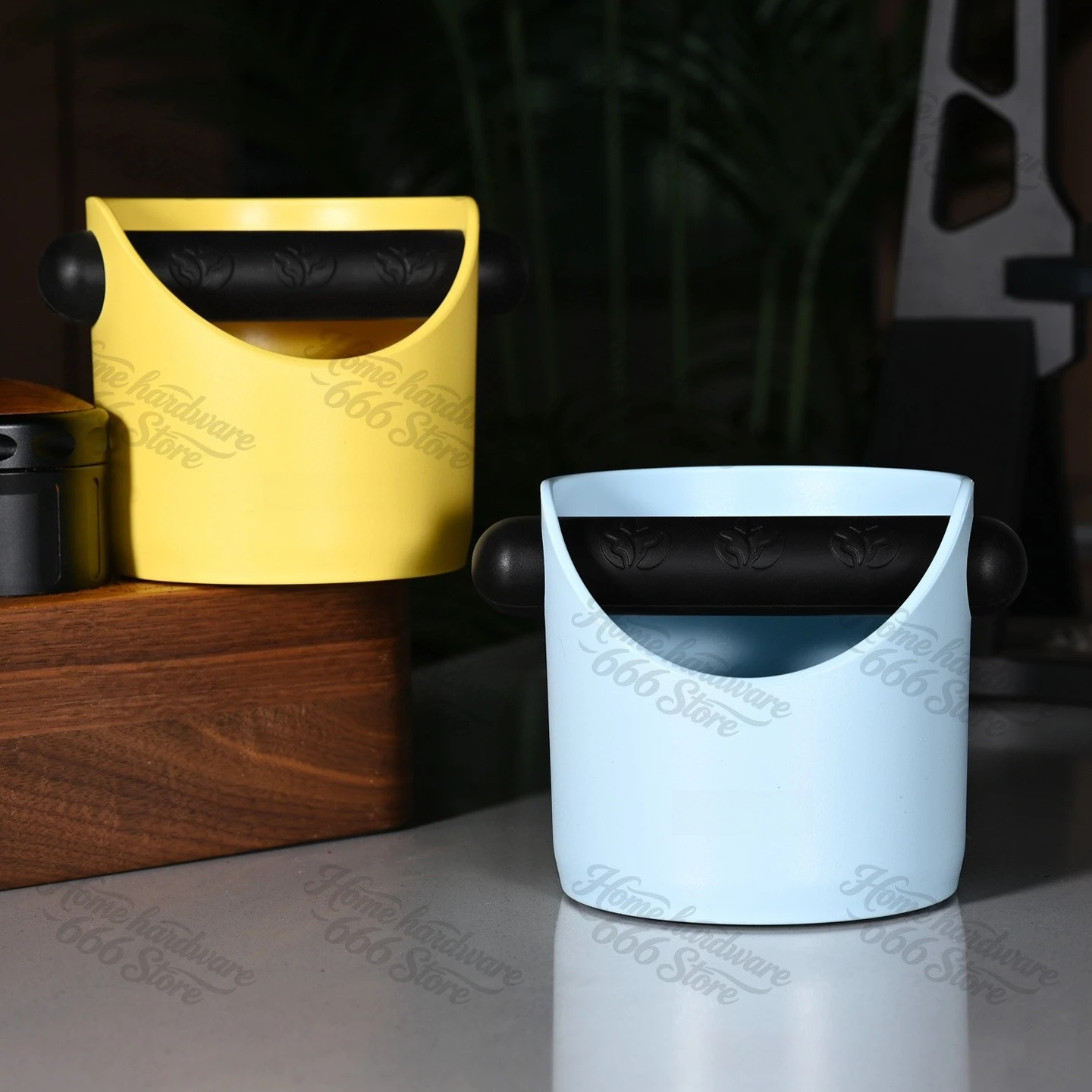Coffee Knock Box Anti Slip Shock-absorbent Dump Coffee Grind Knock Espresso Grind Dump Waste Bin Cafe For Barista