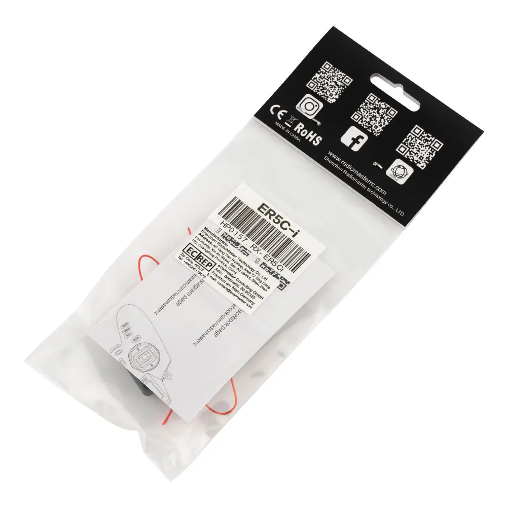 RadioMaster ER5CI 5CH ELRS 2.4GHz PWM Receiver, Built-in TCXO for Stable RC Drone Fixed Wing Flight