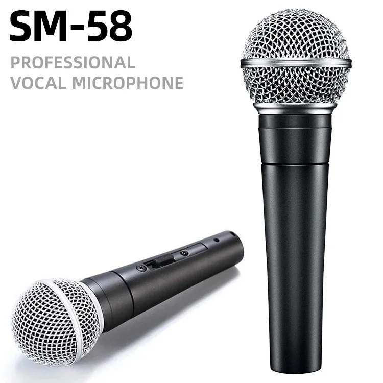 Cross-border SM58 wired dynamic microphone KTV stage professional Enping microphone classic K song handheld microphone