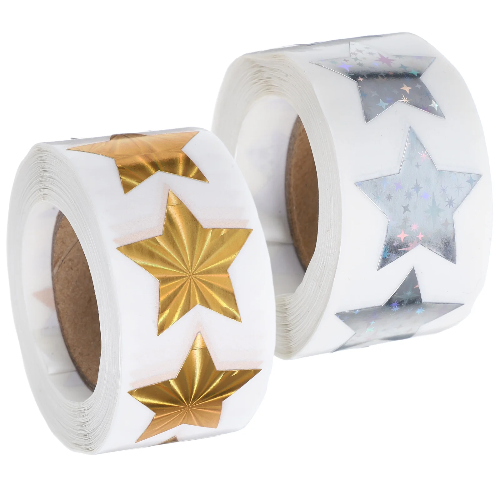 

2 Rolls Star Stickers Self-Adhesive Bright Decorative Star Decals Gift Packaging Sealing Stickers Classroom Reward Sticker