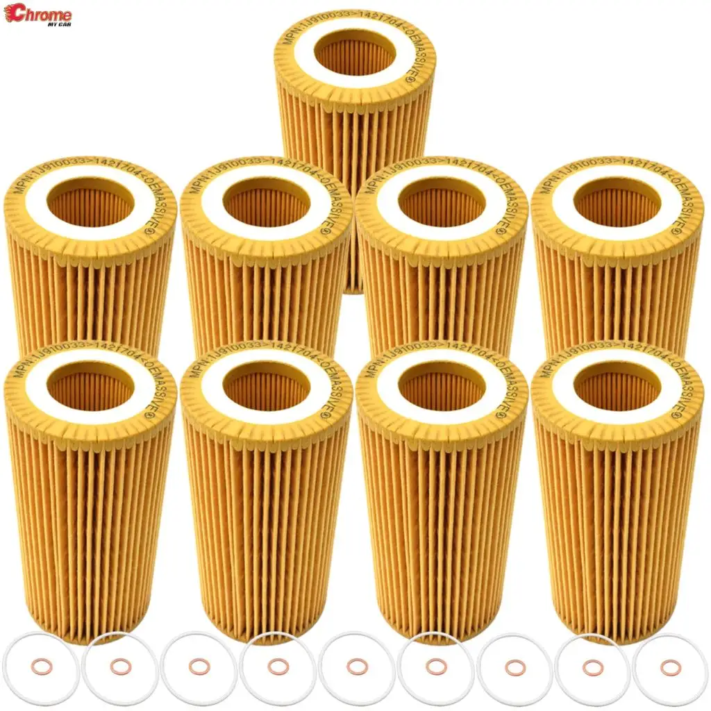 9x Oil Filter For Ford Kuga 1 Focus 2 Mondeo 4 S-Max Volvo C30 C70 S40 S60 S80 V40 V50 V60 V70 XC60 XC70 XC90 Engine Accessories