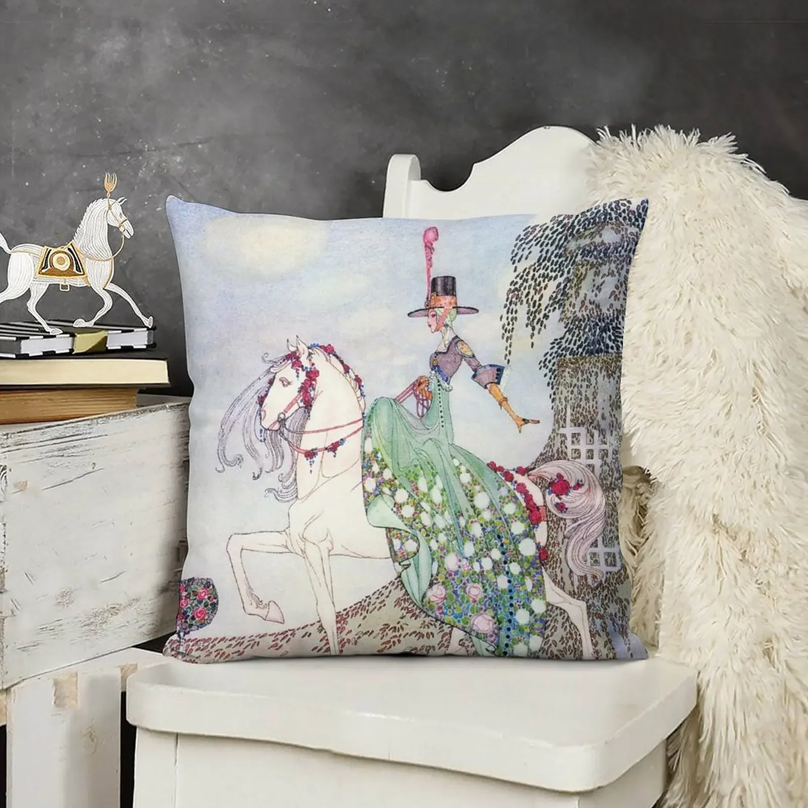 The Brave Rider Kay Nielsen Throw Pillow Decorative pillowcase Sofa Cushions Cover Cushions pillow