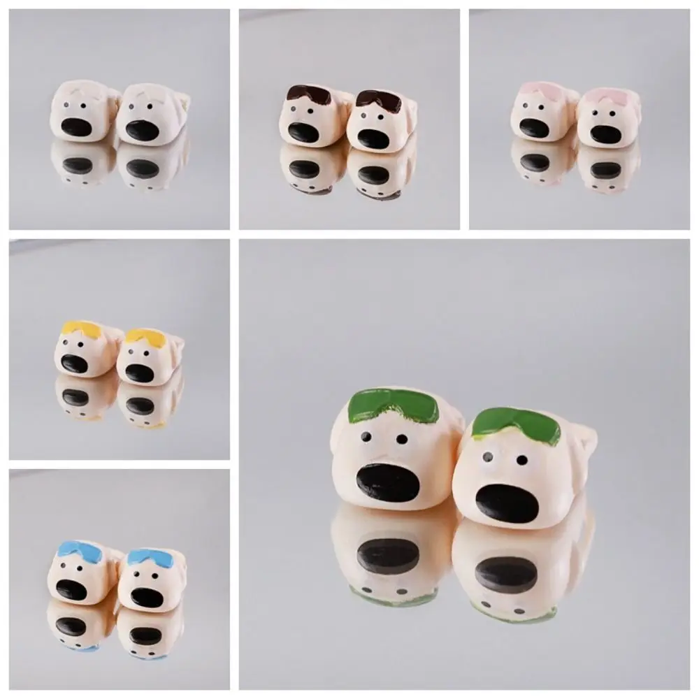 

1 Pair Round Toe Big Nose Dog Doll Shoe Mini Cartoon Silicone puppy slippers Cute Simulation Ob11 Doll Slippers Kids Gift
