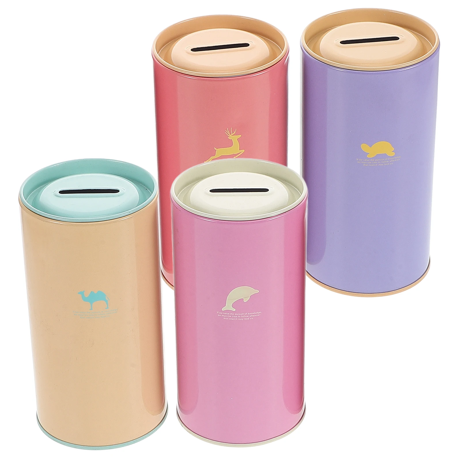 

4Pcs Cute Small Piggy Bank Cartoon Animal Coin Bank Money Saving Jar for Kids Adults Home Decor Money Saver Saving Jar