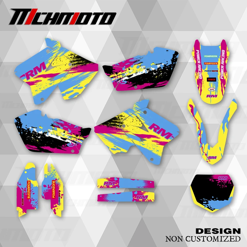

MCHMFG For SUZUKI RM125 250 2001 2002 2003 2004 2005 2006 2007 2008 2009 2010 2011 2012 New Style Graphics Decals Stickers Kits