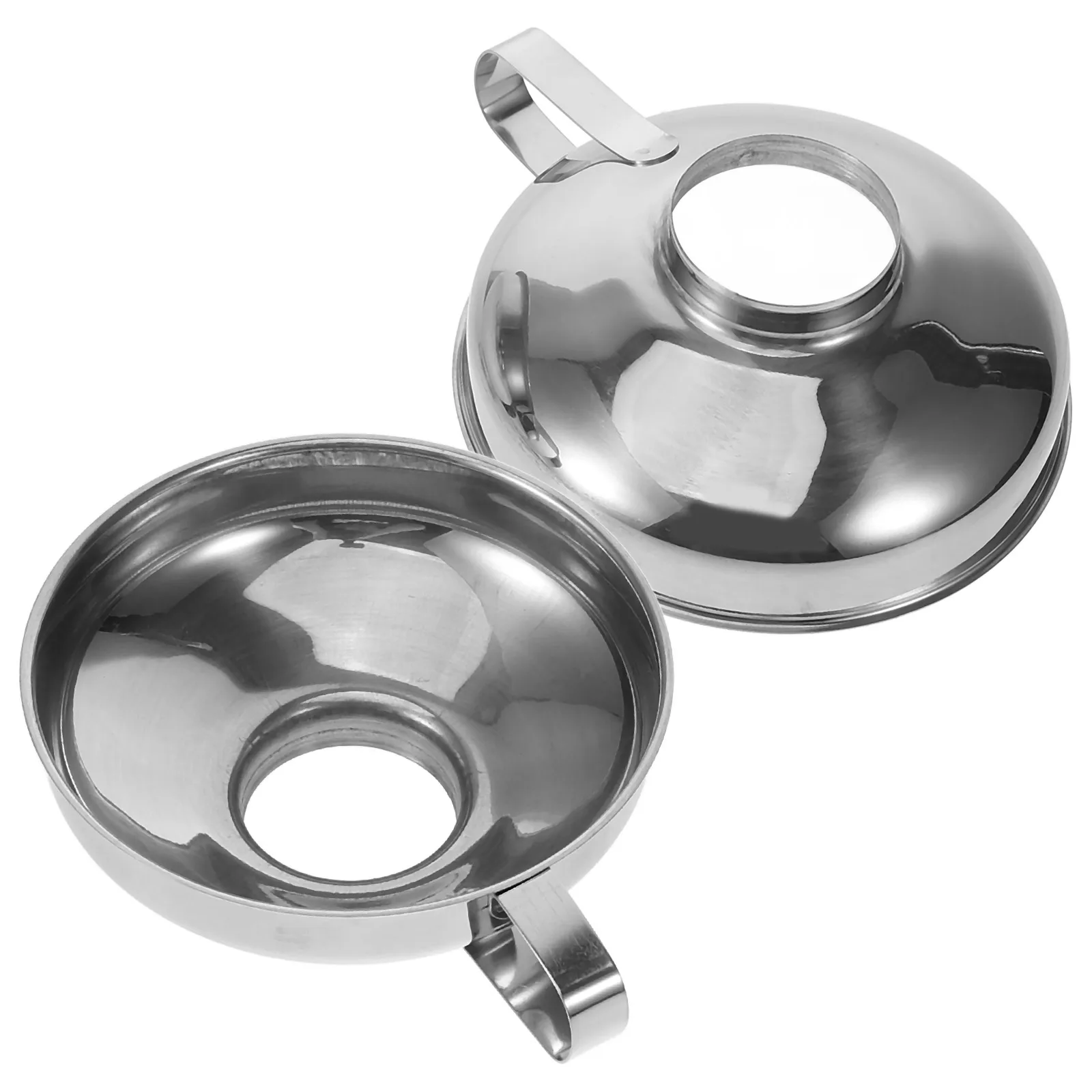 

2pcs Stainless Steel Wide Mouth For Cremation Jewelry Urn Small Ashes Filling Tool Compact Lightweight Mini Set Sturdy Metal