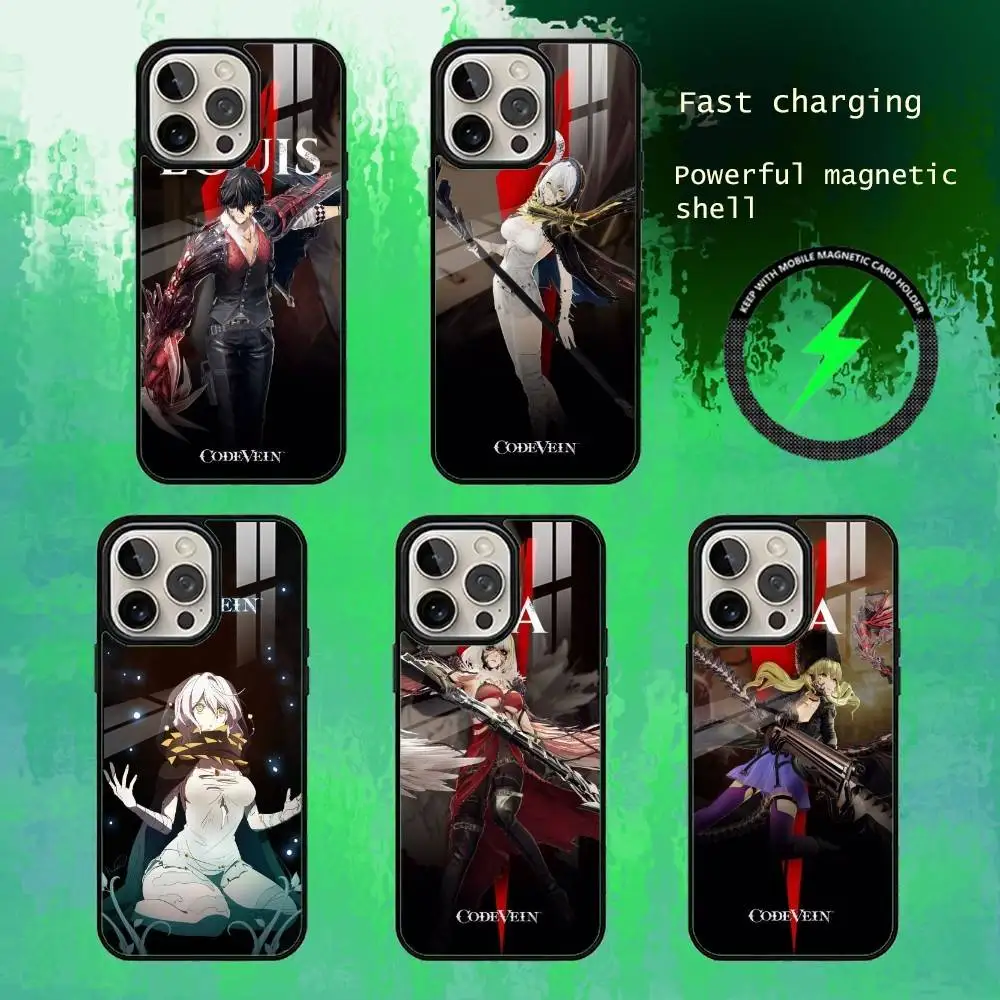 

Game C-code-V-Vein Phone Case For iPhone17,16,15,14,13 Plus,Pro Max Magnetic For Magsafe Wireless Charging