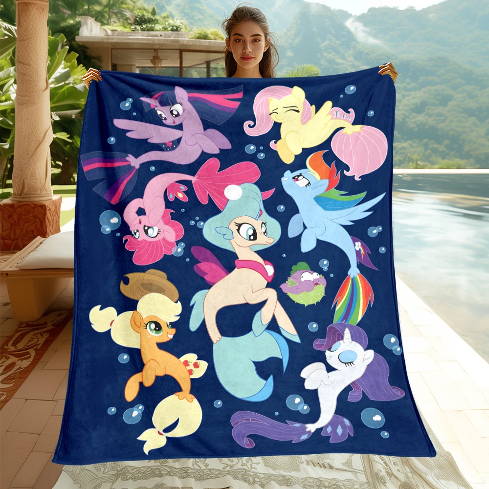 My Little Pony Cartoon Printed Blanket. Seasonal Blankets. Used for Sofas, Beds, Living Rooms, Travel Picnics,Cute Blankets,