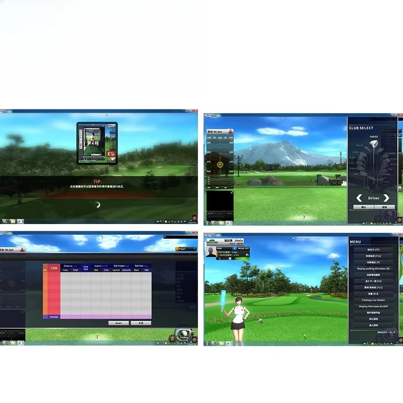 Q002-10 3D Driving Range Infrarot Induktion Golf Simulation Trainer Indoor Golf Simulator