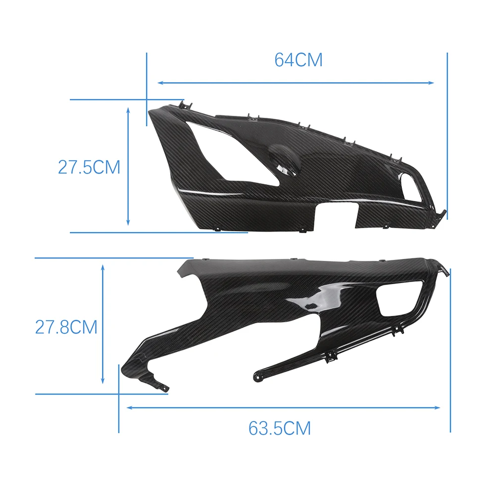 MOTO4U For Ducati Panigale V4 2023 2024 100% Carbon Fiber Belly Pan Fairing Split Type Lower Body Motorcycle Modification