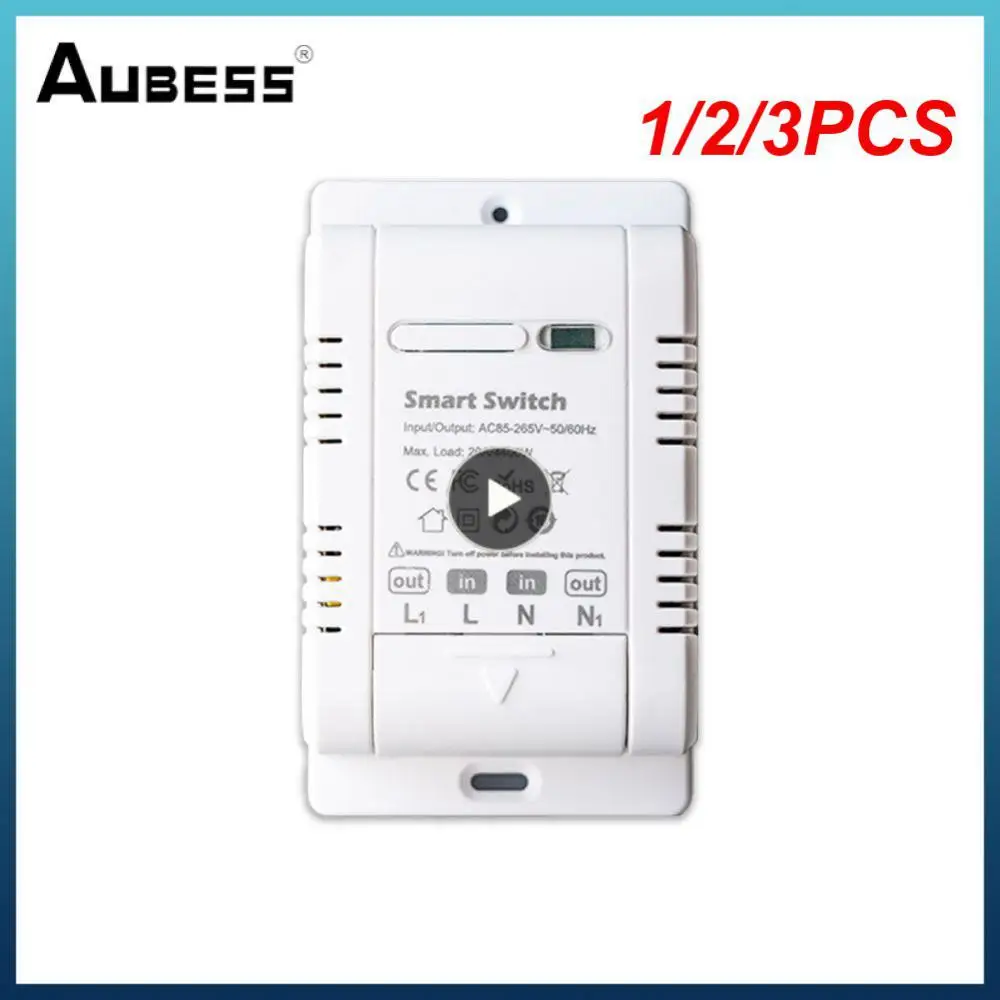 

1/2/3PCS Tuya 20A Smart Switch Circuit Breaker APP Control Power Monitor Overload Protection Works with Alexa Home Siri