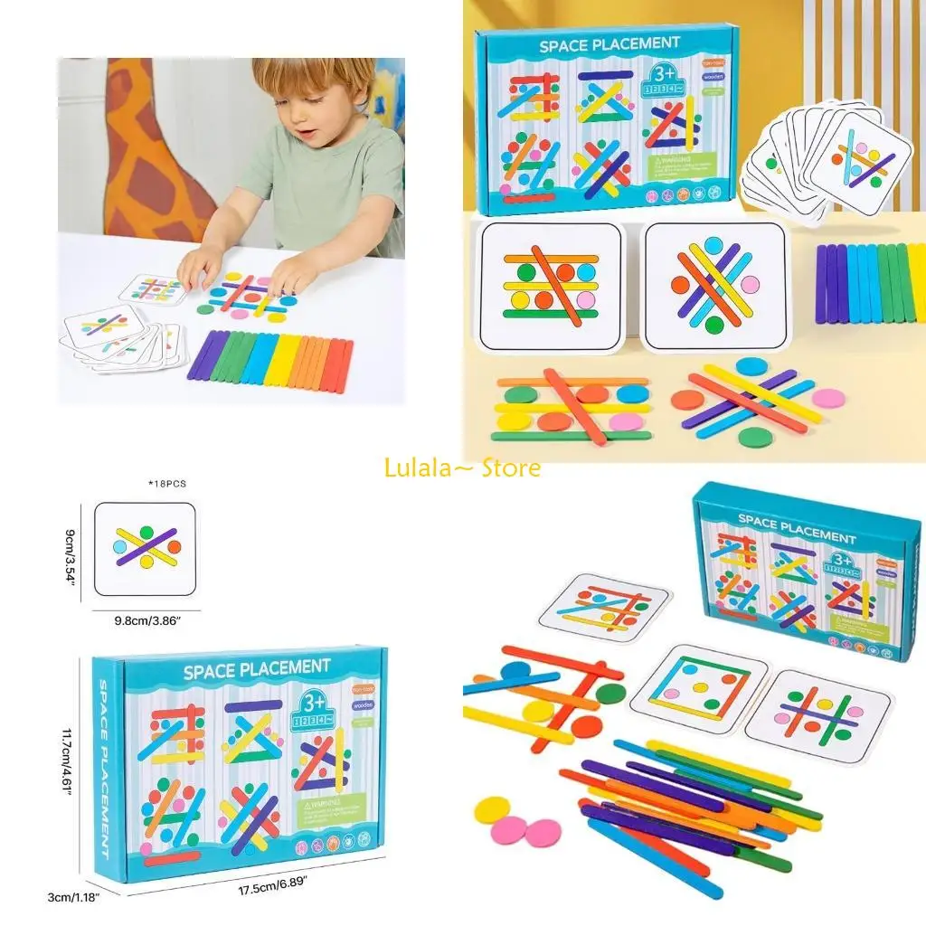 

Y4QA Kids Puzzle Toy Early Learning Rainbow Puzzle Game Matching Toy with Question Card ParentChild Activity Toy